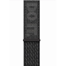 Ремешок  Apple Nike Sport Loop, 45 мм, Black/Summit White, черный/белый