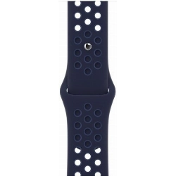 Ремешок  Apple Nike Sport Band, 45 мм, Midnight Navy/Mystic Navy, синий