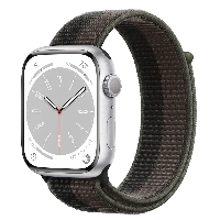 Ремешок  Apple Sport Loop, 45 мм, Tornado/Gray, черный/серый