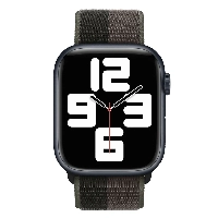 Ремешок  Apple Sport Loop, 45 мм, Tornado/Gray, черный/серый