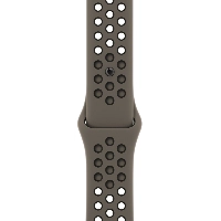Ремешок  Apple Nike Sport Band, 45 мм, Olive Grey/Black, оливковый/черный