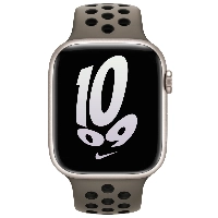 Ремешок  Apple Nike Sport Band, 45 мм, Olive Grey/Black, оливковый/черный
