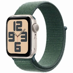 Умные часы Apple Watch Series SE Gen 2 (2024), 44 мм, Starlight Aluminium Case with Lake Green Sport Loop, Сияющая звезда/Зеленый