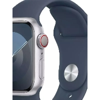 Умные часы Apple Watch Series SE Gen 2 44 мм Aluminium Case, Silver/Denim Sport Band, серебристый/деним - M/L