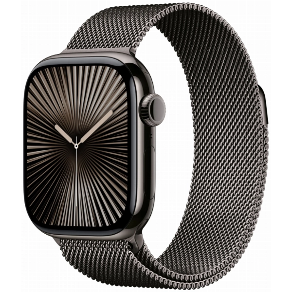 Умные часы Apple Watch Series 10 46 мм, S/M 130-180 мм, Titanium Case Cellular, Milanese Loop, Slate 