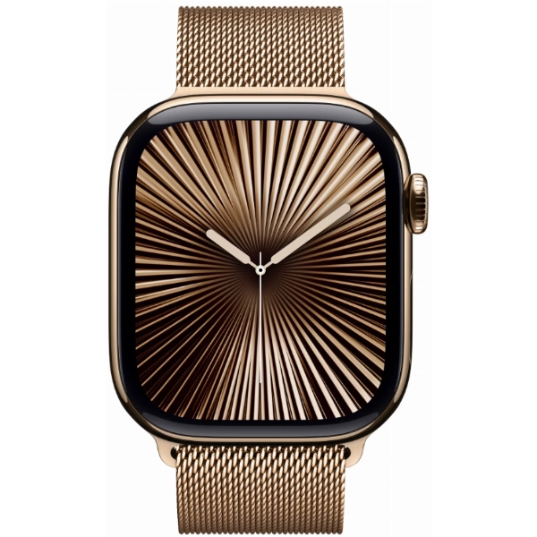 Умные часы Apple Watch Series 10 46 мм, S/M 130-180 мм, Titanium Case Cellular, Milanese Loop, Gold