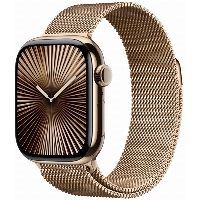 Умные часы Apple Watch Series 10 46 мм, S/M 130-180 мм, Titanium Case Cellular, Milanese Loop, Gold