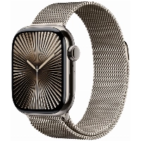 Умные часы Apple Watch Series 10 46 мм, M/L 140-245 мм, Titanium Case Cellular, Milanese Loop, Natural