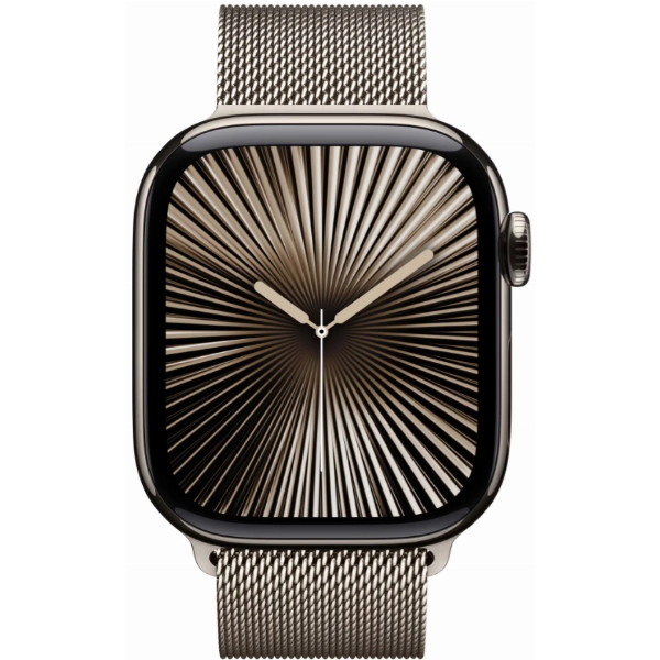 Умные часы Apple Watch Series 10 46 мм, M/L 140-245 мм, Titanium Case Cellular, Milanese Loop, Natural