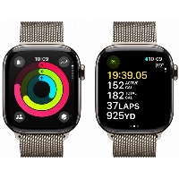 Умные часы Apple Watch Series 10 46 мм, M/L 140-245 мм, Titanium Case Cellular, Milanese Loop, Natural