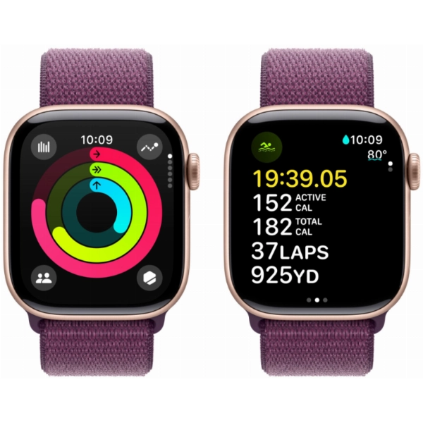 Умные часы Apple Watch Series 10 46 мм, Aluminium Case GPS, Sport Loop, Rose Gold