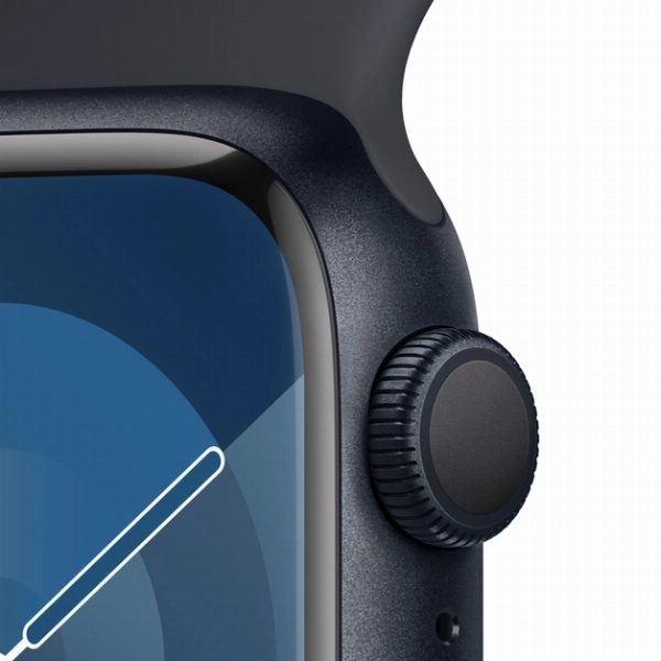 Умные часы Apple Watch Series 9 41 мм, S/M 130-180 мм, Aluminium Case with Sport Band, Midnight