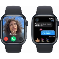 Умные часы Apple Watch Series 9 41 мм, S/M 130-180 мм, Aluminium Case with Sport Band, Midnight