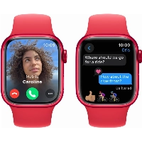 Умные часы Apple Watch Series 9 41 мм, S/M 130-180 мм, Aluminium Case with Sport Band, Red