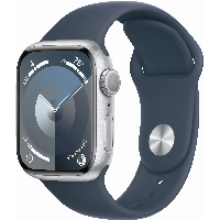 Умные часы Apple Watch Series 9 45 мм, M/L 160-210 мм, Aluminium Case with Sport Band, Silver