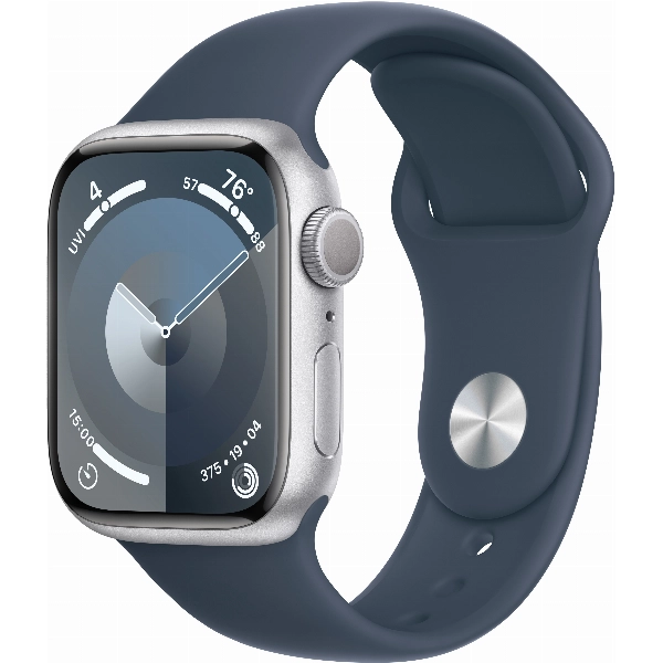 Умные часы Apple Watch Series 9 45 мм, M/L 160-210 мм, Aluminium Case with Sport Band, Silver