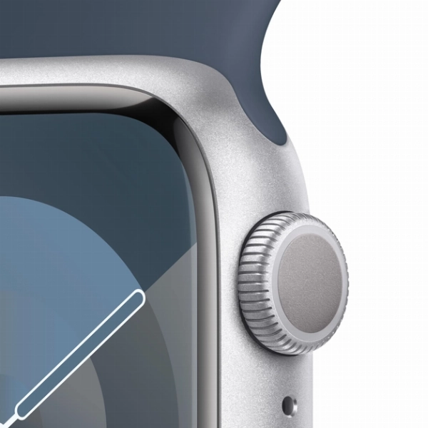 Умные часы Apple Watch Series 9 45 мм, M/L 160-210 мм, Aluminium Case with Sport Band, Silver