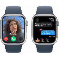 Умные часы Apple Watch Series 9 45 мм, M/L 160-210 мм, Aluminium Case with Sport Band, Silver