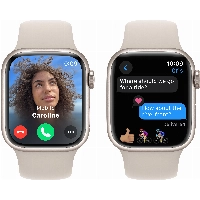 Умные часы Apple Watch Series 9 45 мм, M/L 160-210 мм, Aluminium Case with Sport Band, Starlight