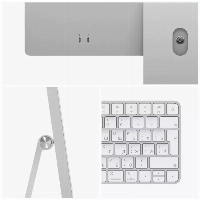 Моноблок Apple iMac 24" 2023 MQRJ3B/A, 4480x2520, Apple M3, RAM 8 ГБ, SSD 256 ГБ, 8-core CPU, 10-core GPU, MacOS, Silver, серебристый